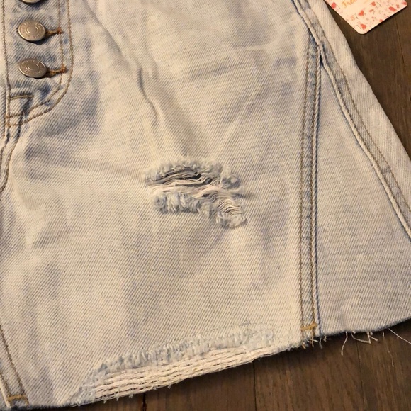 Free People NWT Jean skirt🔥🔥🔥🔥😍😍 - Picture 7 of 12
